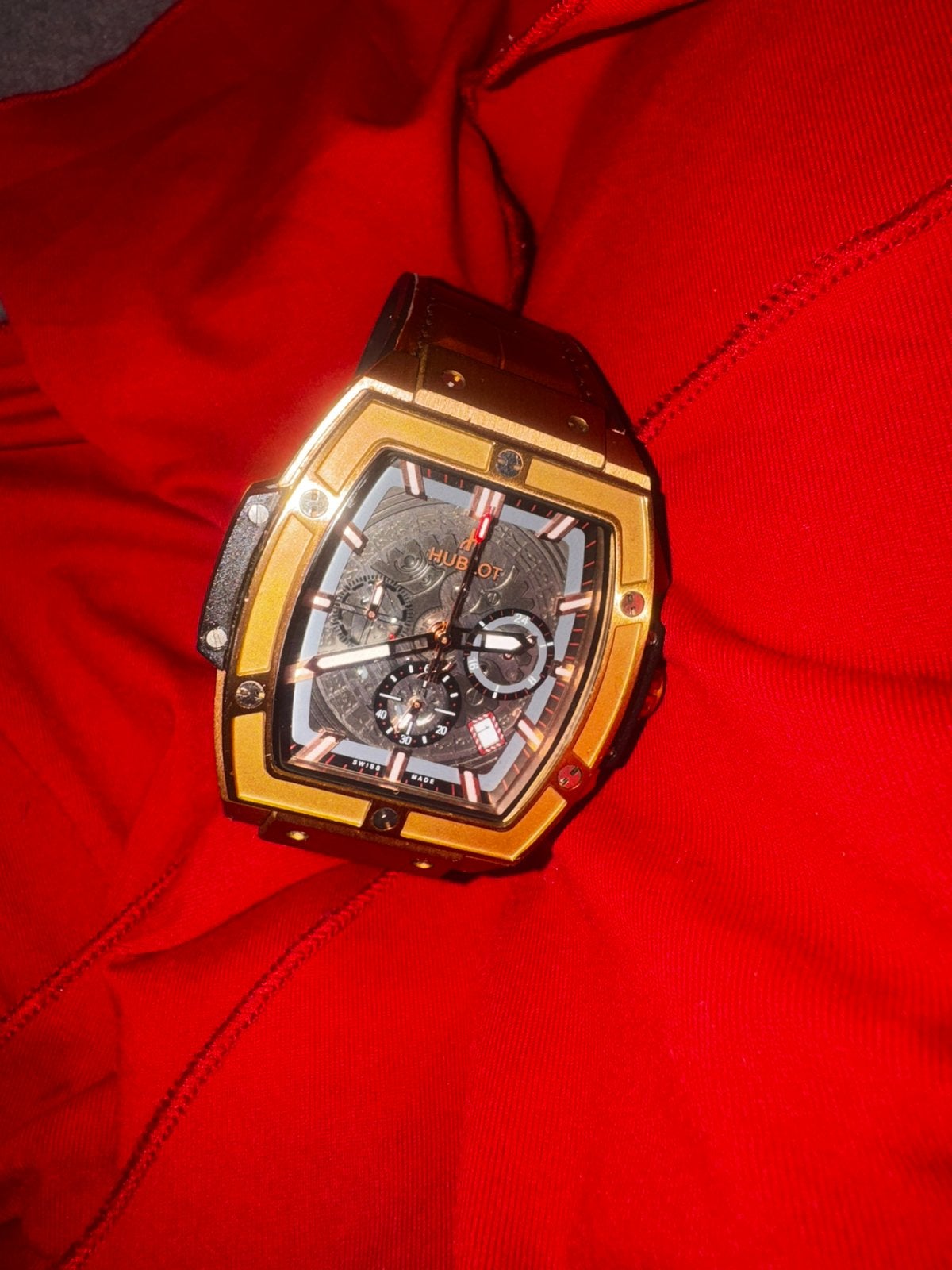 Hublot horloge, Sieraden, Tassen en Uiterlijk, Ophalen of Verzenden, Leer, Overige merken