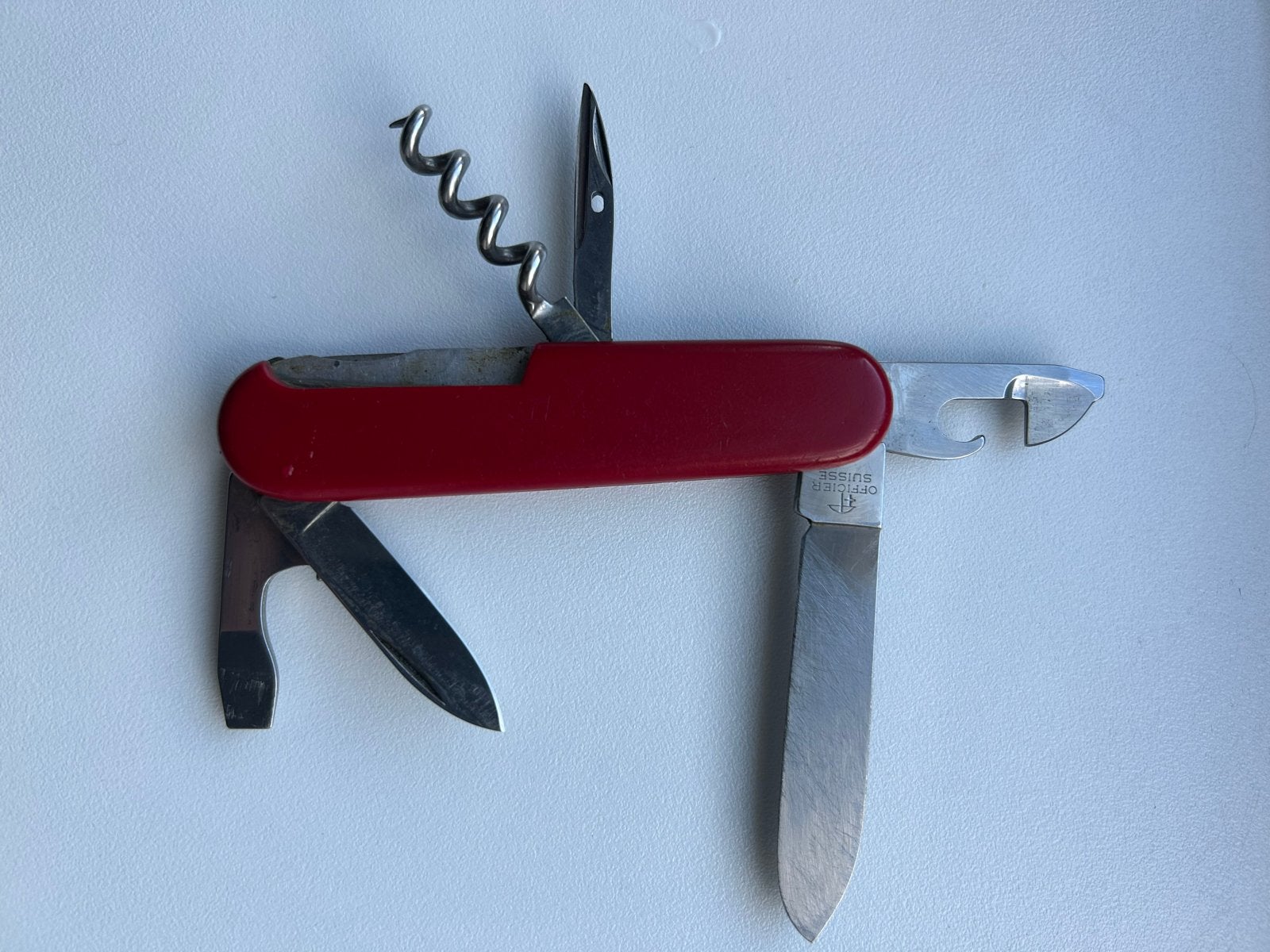 Zwitsers zakmes - Rood, multifunctioneel gereedschap, Ophalen of Verzenden, Gebruikt, Multitool, Overige merken