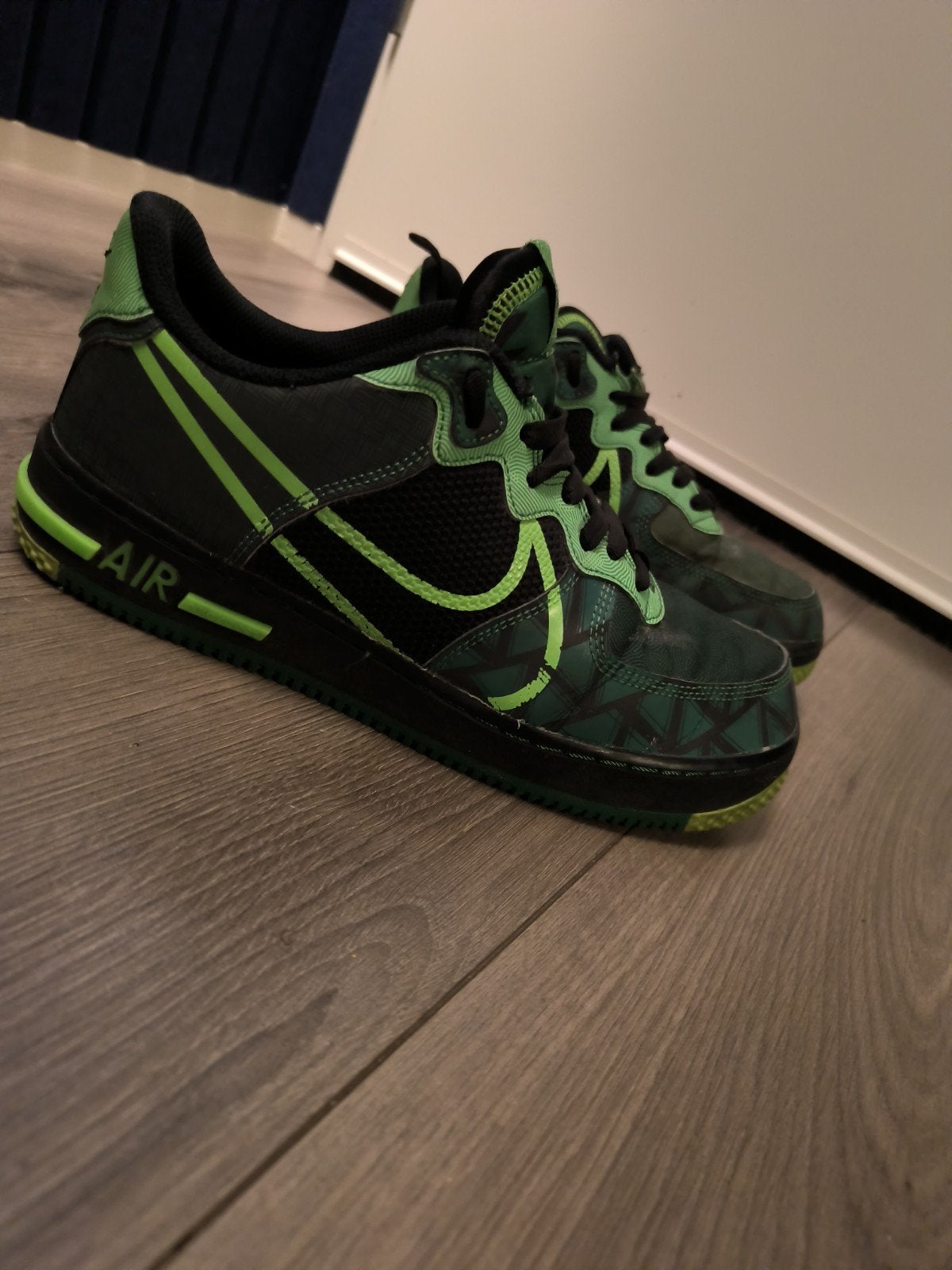Nike Air Force 1 React 'Naija' - Zwart/Groen, Zwart, Nike, Ophalen of Verzenden, Sneakers of Gympen