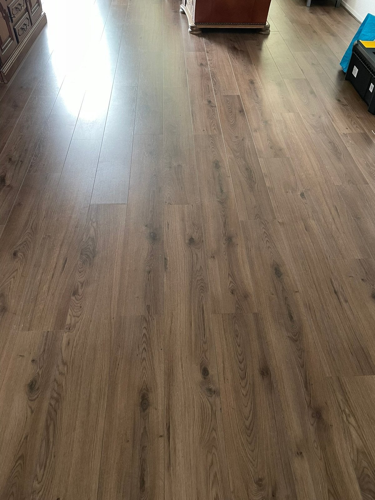 Laminaat vloer 40 m2 - Donker hout - Gratis - Tot zaterdag, Huis en Inrichting, Stoffering | Vloerbedekking, Ophalen, Gebruikt