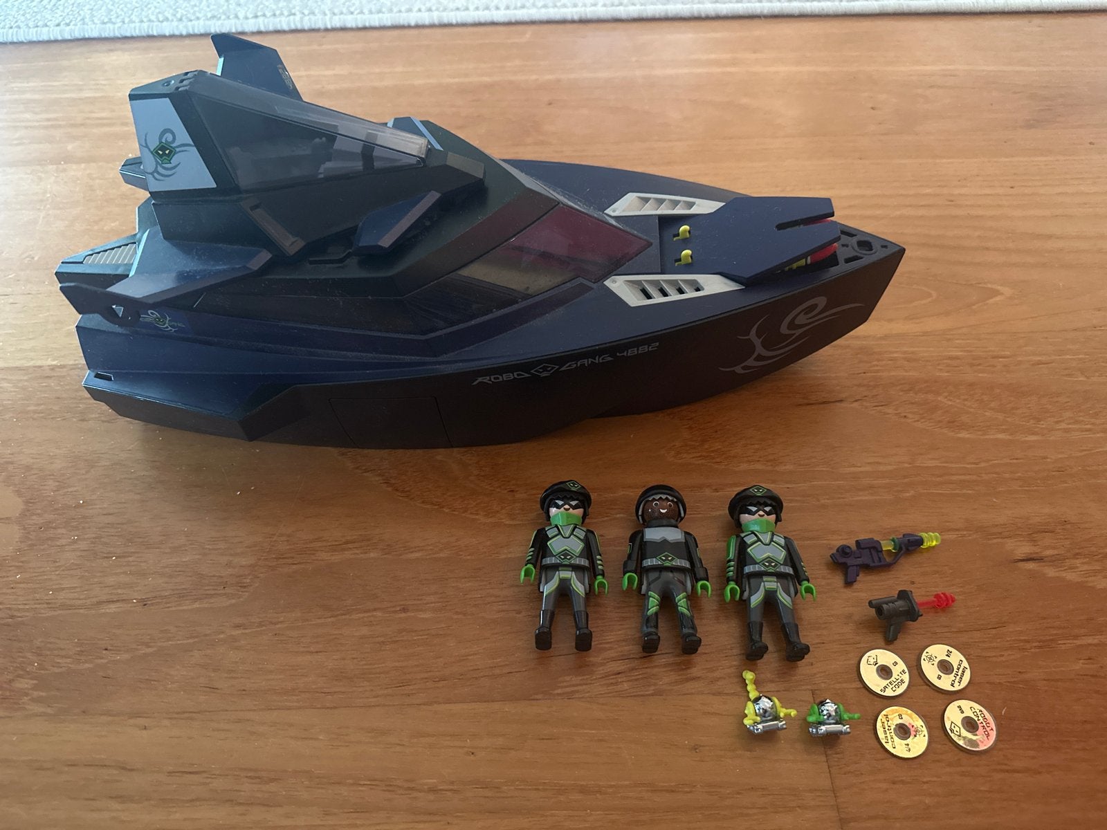 Playmobil boot met gang en vliegtuig, Gebruikt, Complete set, Ophalen of Verzenden, Boot/Schip