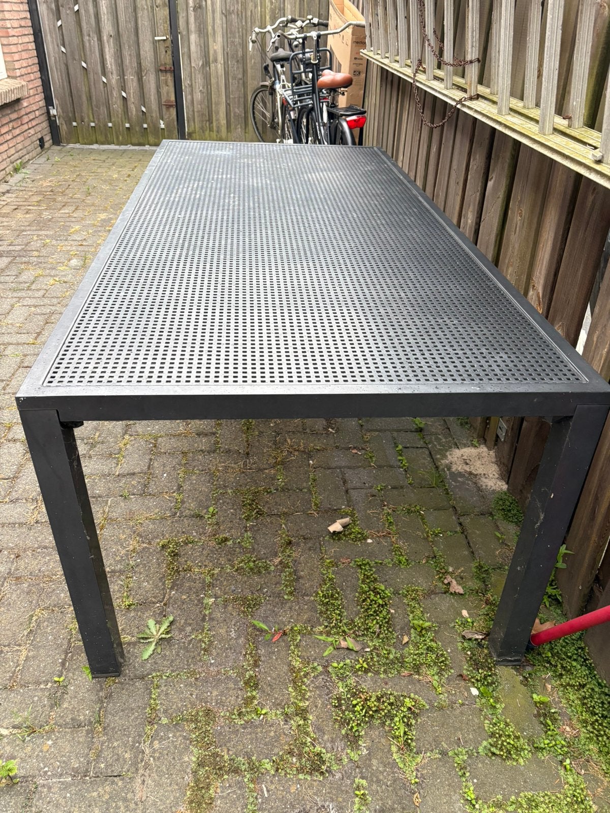 Tuinset, Ophalen, Gebruikt, Rechthoekig, Aluminium