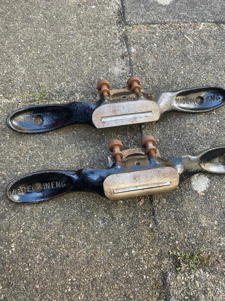 Set van 2 Stanley schaven - Made in England, Antiek en Kunst, Antiek | Gereedschap en Instrumenten, Ophalen of Verzenden