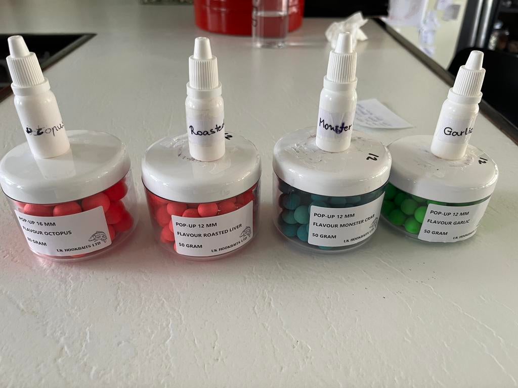 KARPERVISSEN HOOKBAITS POP-UPS MET FLAVOUR SHOT, Watersport en Boten, Hengelsport | Karpervissen, Ophalen of Verzenden, Nieuw