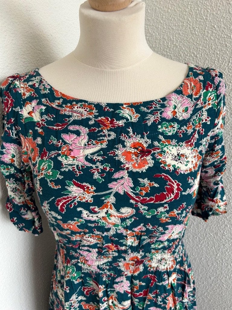 King Louie maat L zomers viscose jurkje 490, Kleding | Dames, Maat 38/40 (M), Ophalen of Verzenden, Zo goed als nieuw, Knielengte