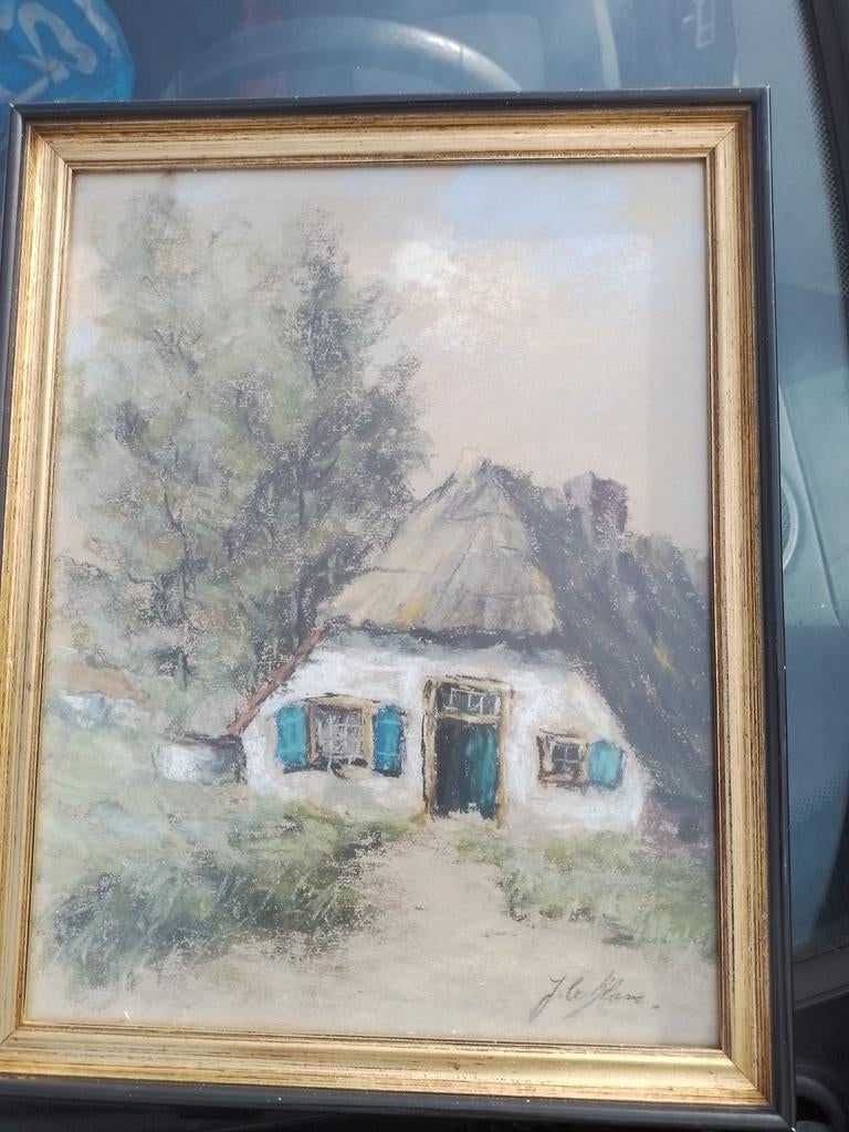 Boerderij, gesigneerd J.le Blanc 1863-1949, Ophalen of Verzenden