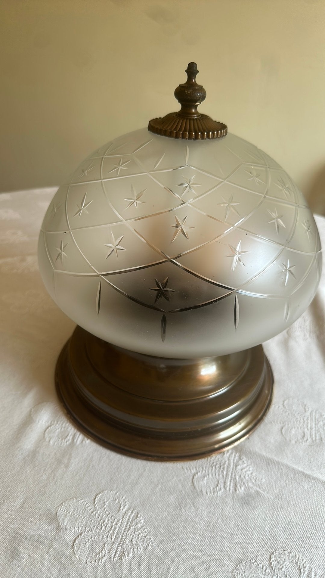 Plafond lamp Art Deco-stijl, Ophalen, Gebruikt, Glas, Plafondlamp