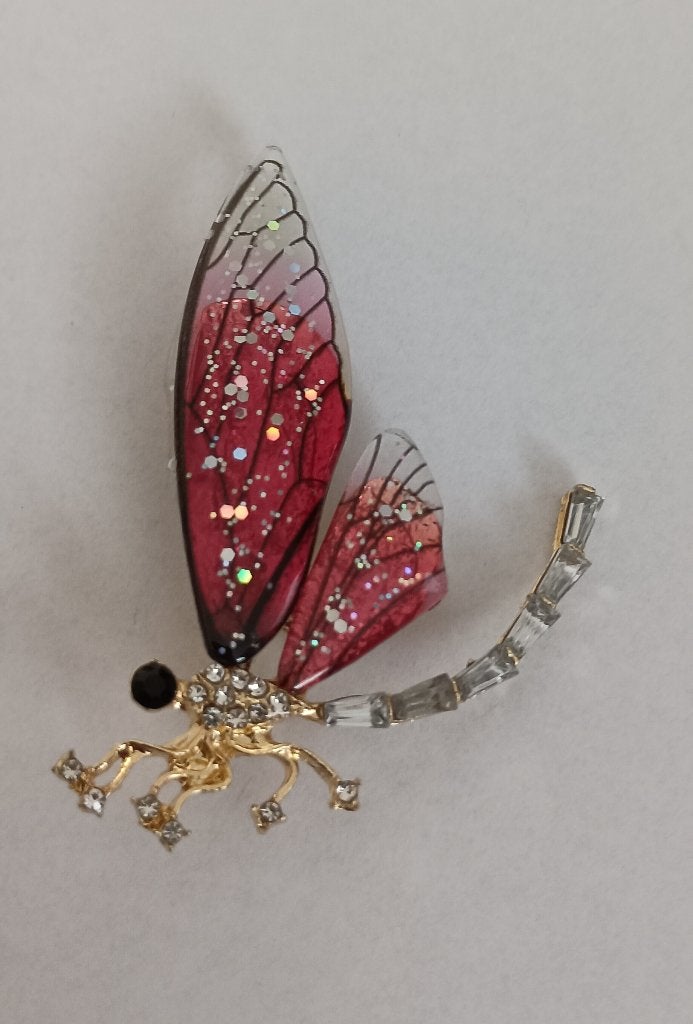 Libelle broche, Sieraden, Tassen en Uiterlijk, Overige materialen, 4 tot 7 cm, Overige kleuren, Nieuw