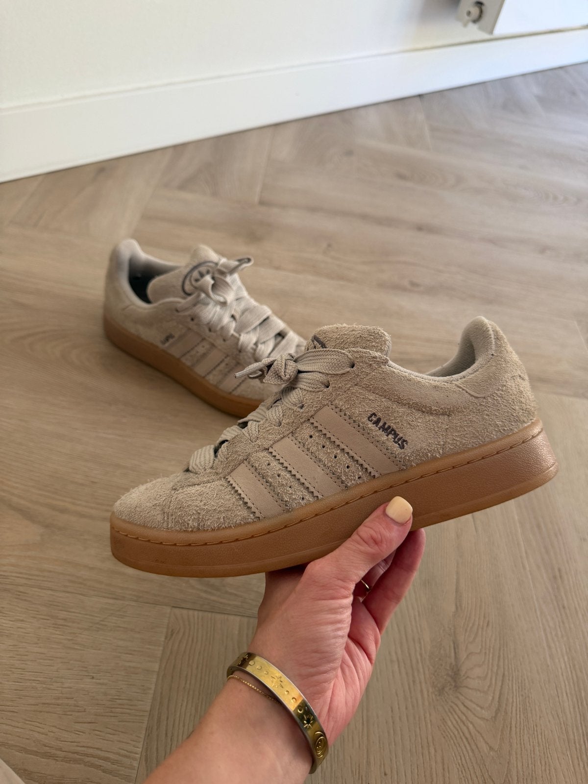 Adidas Campus 00s Beige Sneakers, Ophalen of Verzenden, Zo goed als nieuw, Beige, Sneakers of Gympen