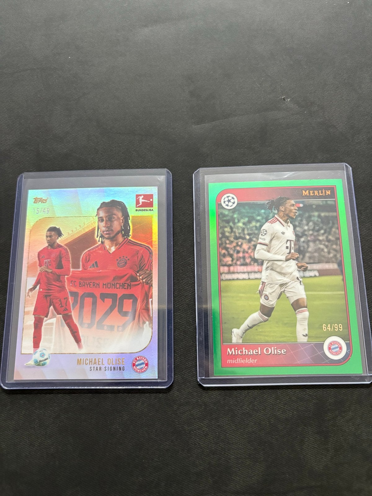 Topps Michael Olise /50 + /99  Bayern München, Ophalen of Verzenden, Nieuw, Buitenlandse clubs, Spelerskaart
