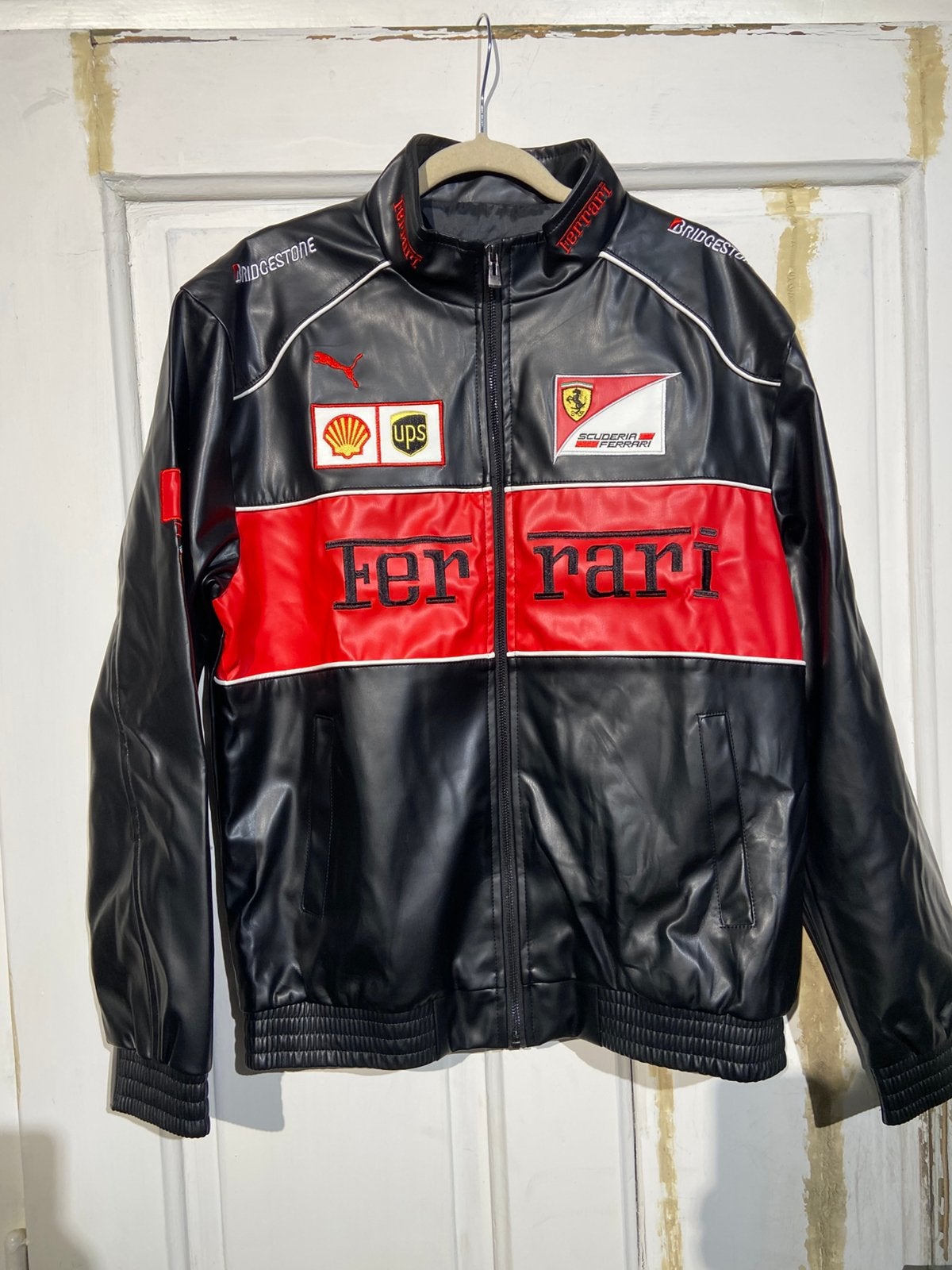 Ferrari Marlboro-jas Rood (maat XXL) Lederlook rood, Ophalen of Verzenden, Zo goed als nieuw, Overige maten, Rood
