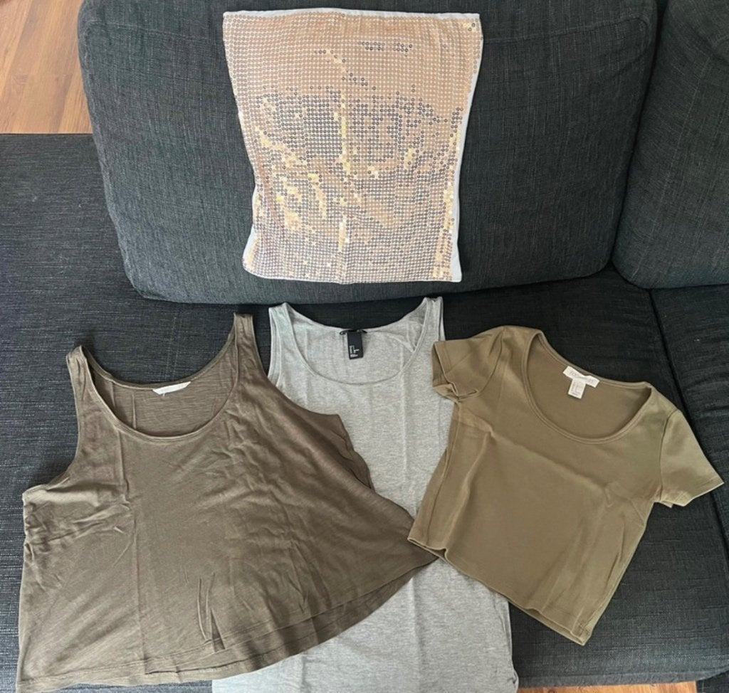 4 tops verschillende merkjes, H&M, Meerkleurig, Ophalen of Verzenden, Zo goed als nieuw