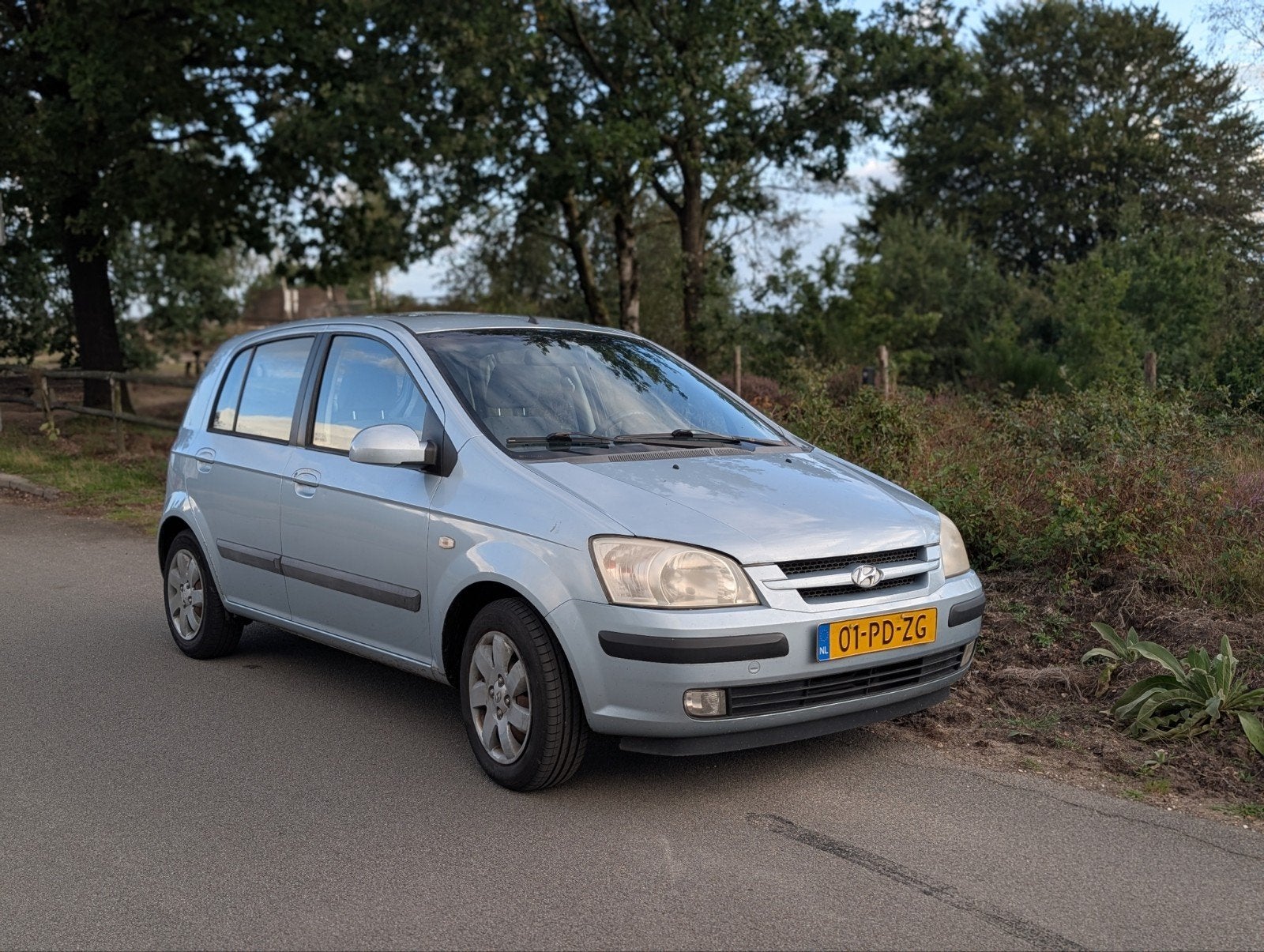 Hyundai Getz 1.3 5-DRS – APK 2027 airco/trekhaak/schuifdak, Voorwielaandrijving, 40 €/maand, 4 cilinders, Blauw