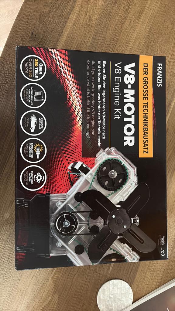 Franzis V8 motor Kit techniekbouwset, Elektro, Ophalen of Verzenden, Zo goed als nieuw, Onderdeel