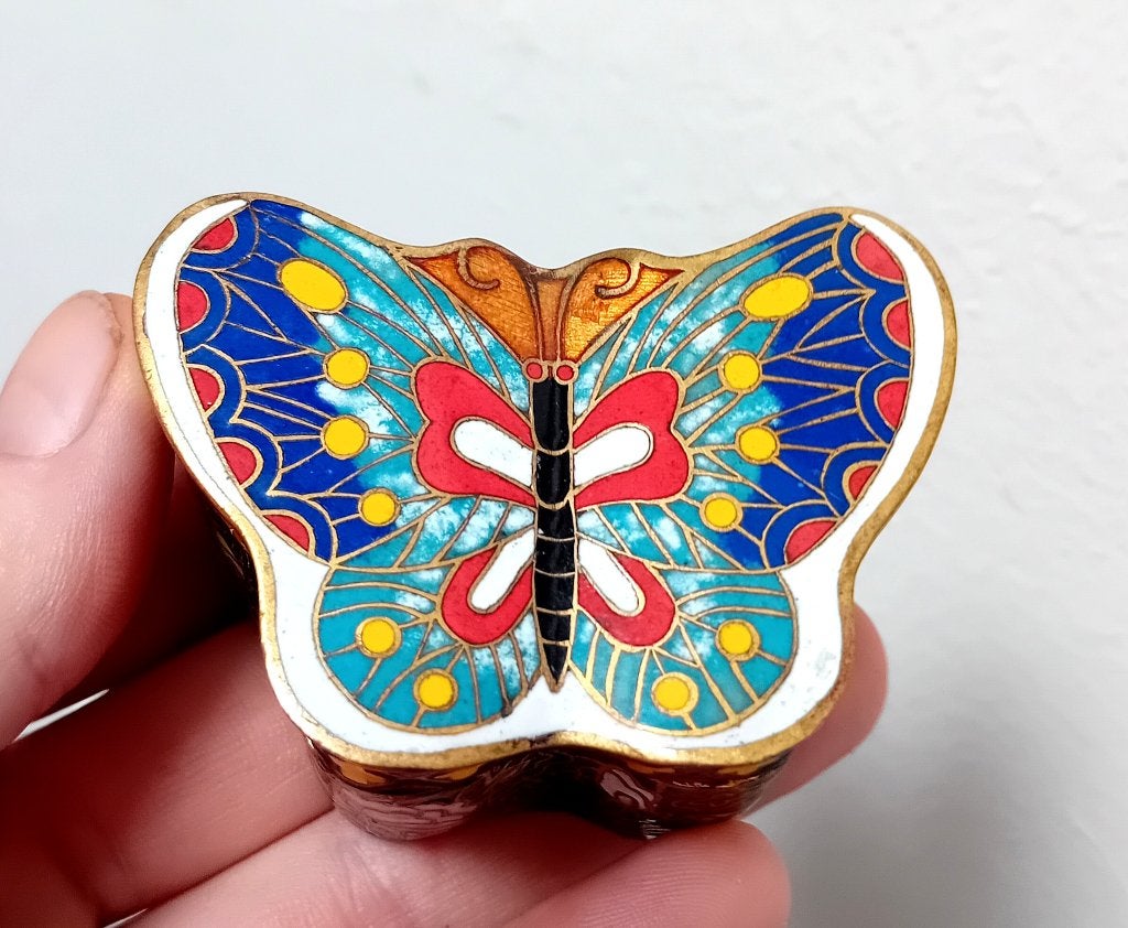 cloisonne pillendoosje, ringdoosje, Ophalen of Verzenden