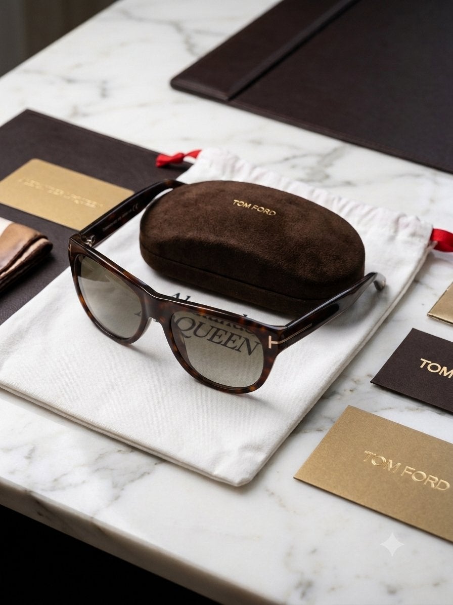 Tom Ford Bailey TF65 Zonnebril - Zo goed als nieuw, Overige merken, Zonnebril, Bruin, Ophalen of Verzenden