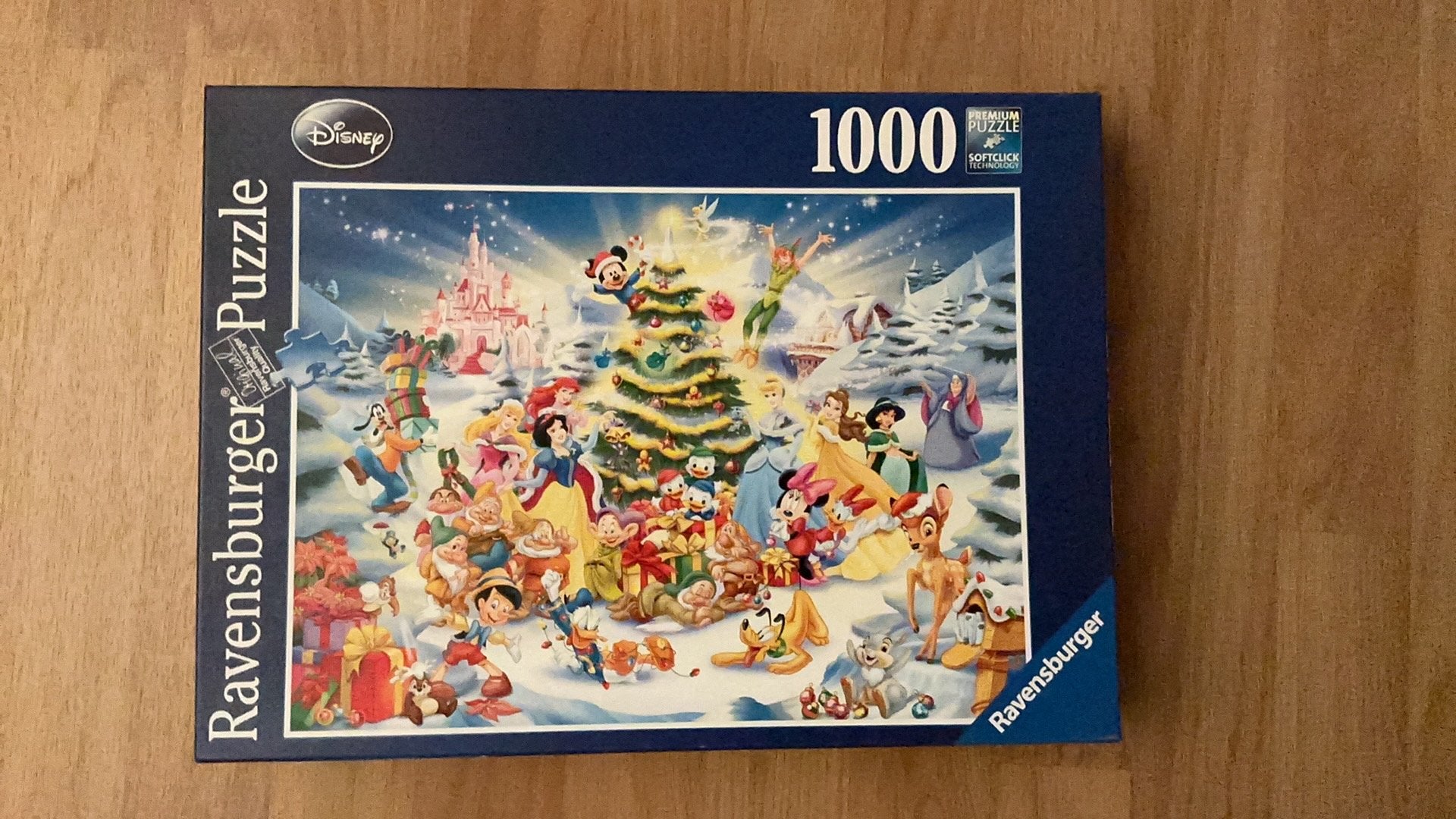 Disney kerstpuzzle 1000 stukjes, Ophalen of Verzenden, Zo goed als nieuw