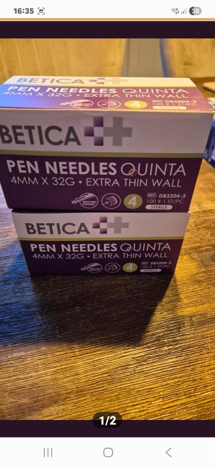Betica insuline naalden 4 mm, Ophalen of Verzenden, Nieuw, Gehele gezicht