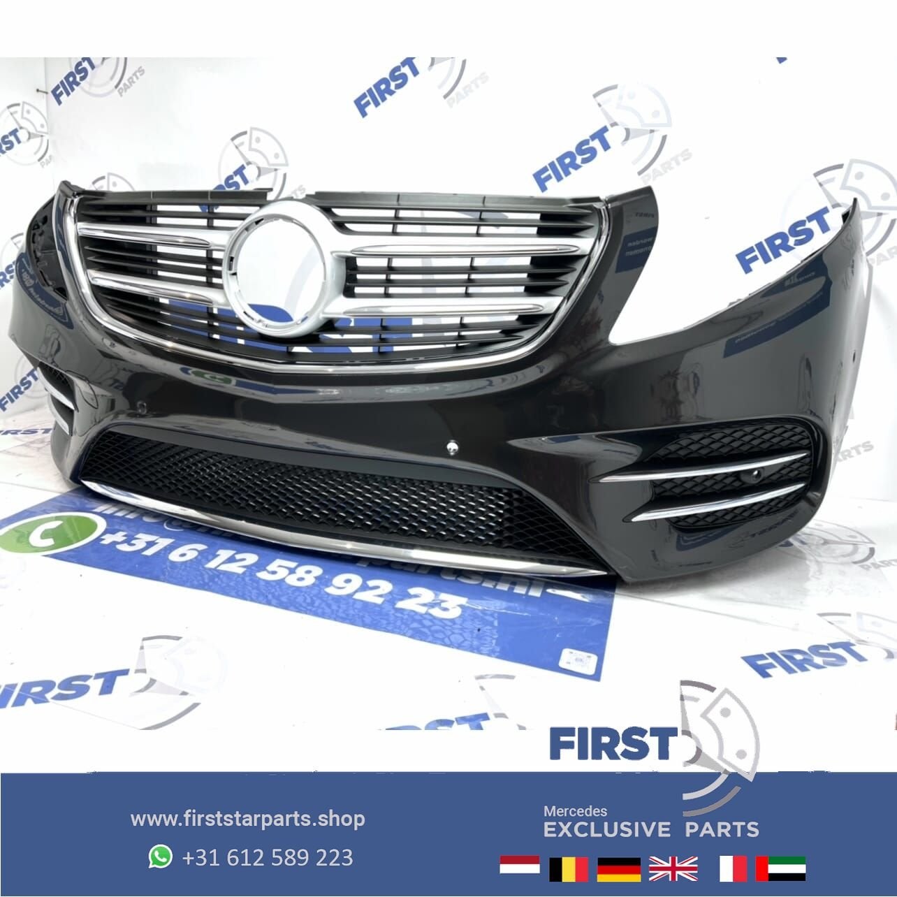 W447 BUMPER VITO / V KLASSE AMG VOORBUMPER A4478851000 COMPL, Auto-onderdelen, Carrosserie en Plaatwerk, Gebruikt, -, Voor, Ophalen of Verzenden