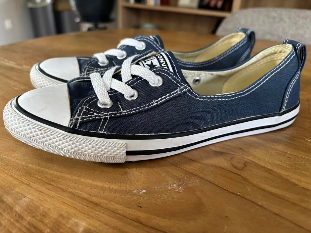 Converse Ballet Lace sneakers dames mt37 als nieuw, Blauw, Ophalen of Verzenden, Zo goed als nieuw, Espadrilles of Moccasins