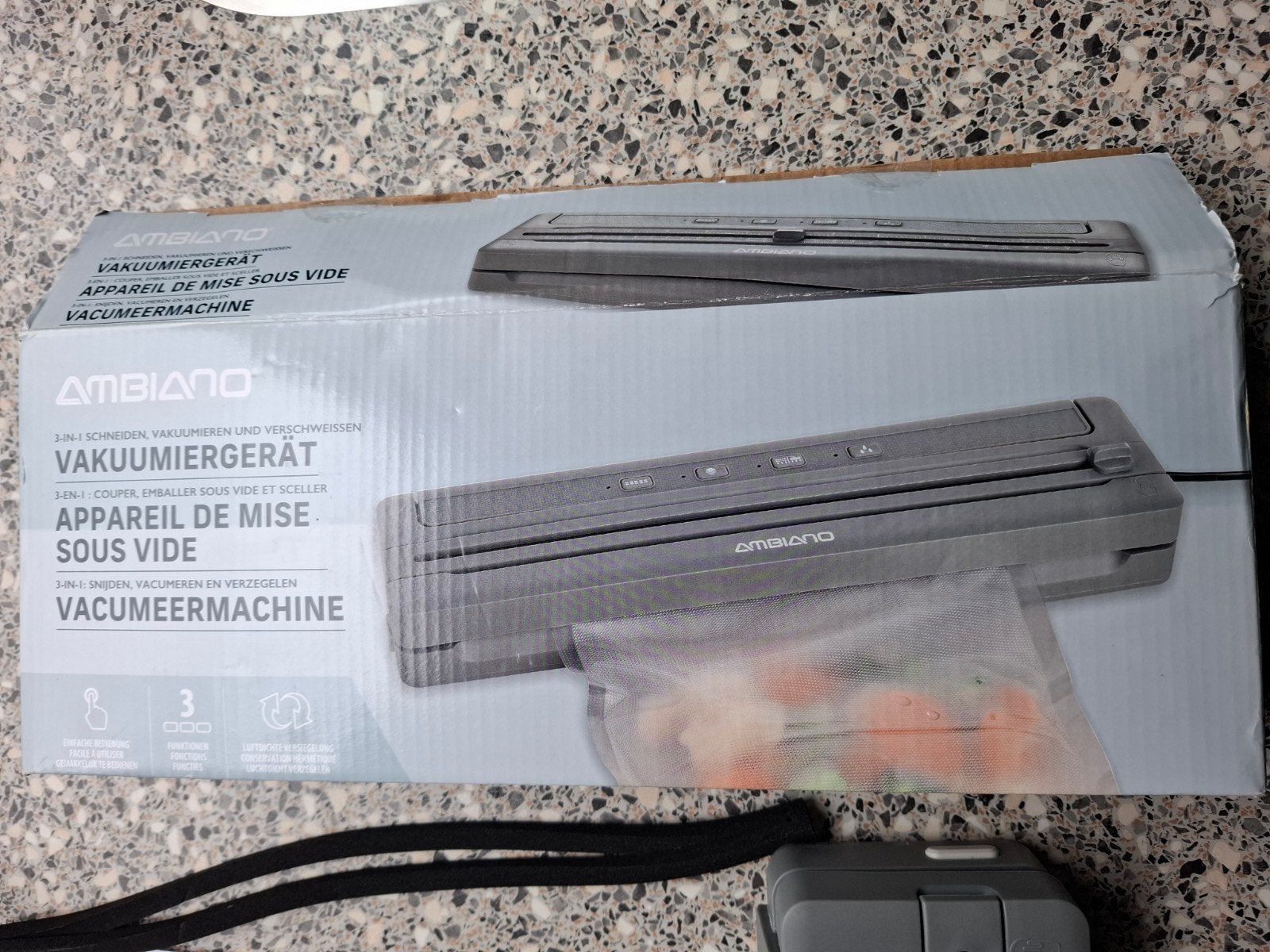 Ambiano Vacumeermachine / Folielasapparaat – Compleet in doo, Overige typen, Verzenden, Kunststof, Zo goed als nieuw