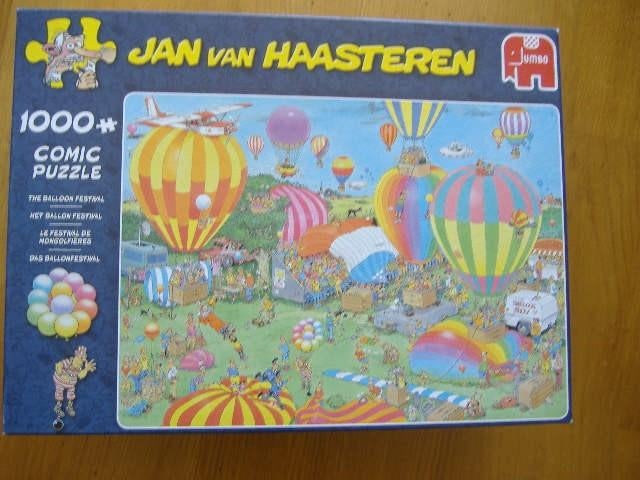 legpuzzel Jan van Haasteren Ballonvaarders Joure, Ophalen of Verzenden, 500 t/m 1500 stukjes, Gebruikt, Legpuzzel