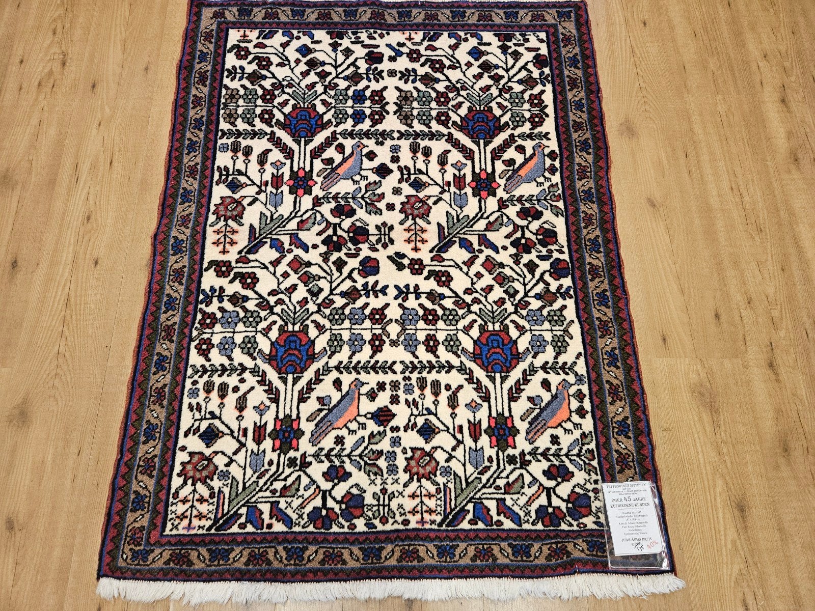 Handgeknoopt perzisch tapijt rudbar, geknoopt in iran. Nieuw, Info@SlatsAntiek.nl, Tweedehands, Tweedehands, 100 tot 150 cm
