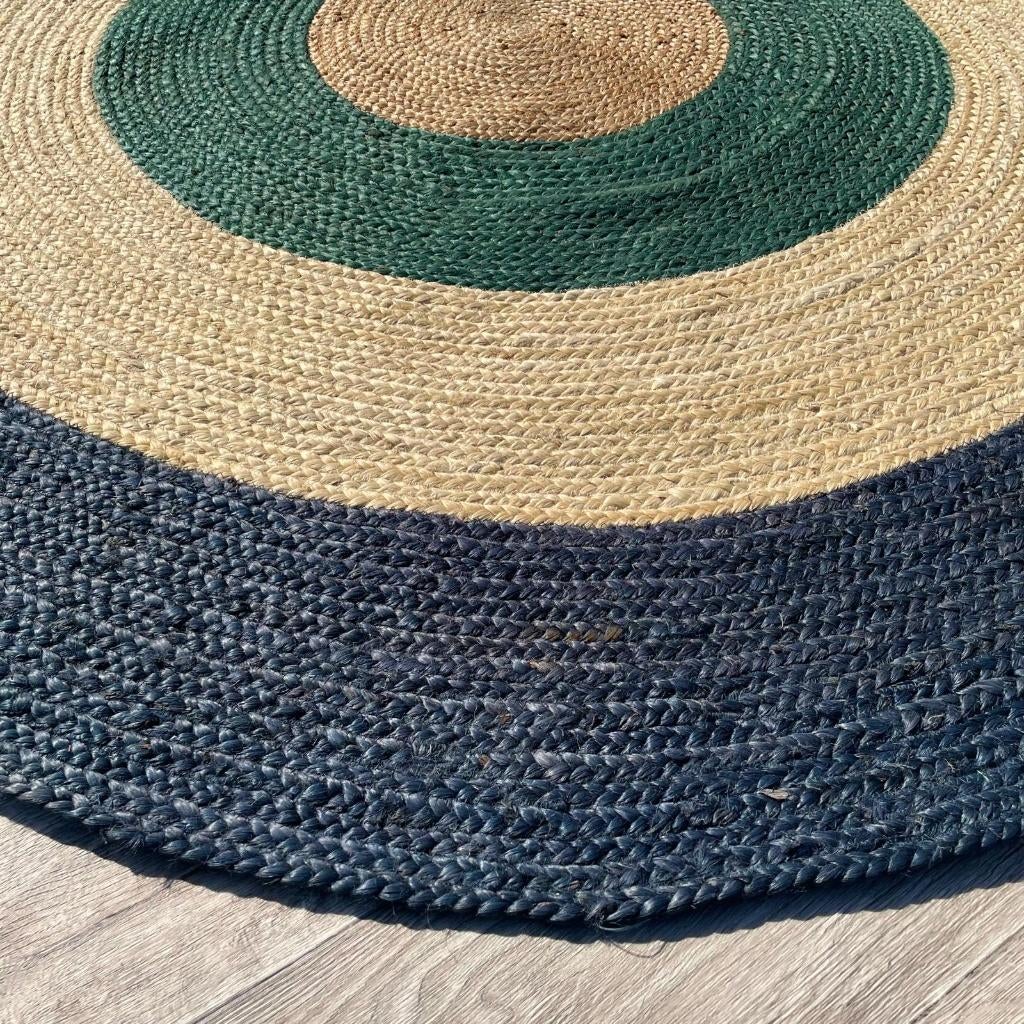 Brinker Jute Dart Buitenkleed Rond Vloerkleed - 200x200cm, Jute buitenkleed, Crème, Rond, 200 cm of meer