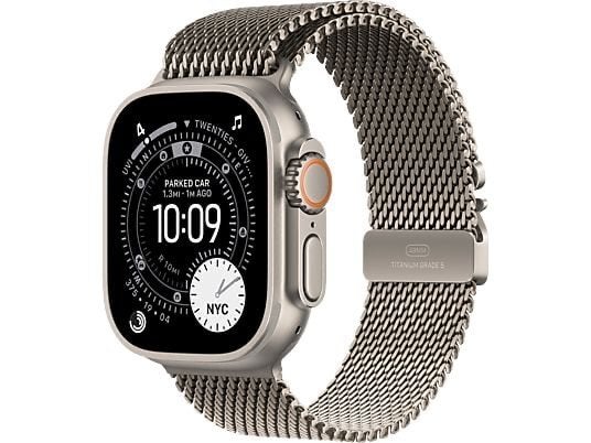 Apple Watch titanium met Milanese band, Hartslag, IOS, Ophalen of Verzenden, Zo goed als nieuw