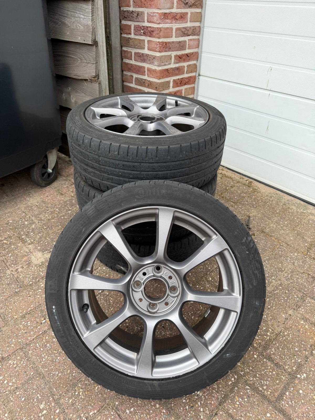 Orginele abarth 595 velgenset | fiat 500 | abarth 500, Velg(en), 16 inch, Ophalen of Verzenden, 195 mm