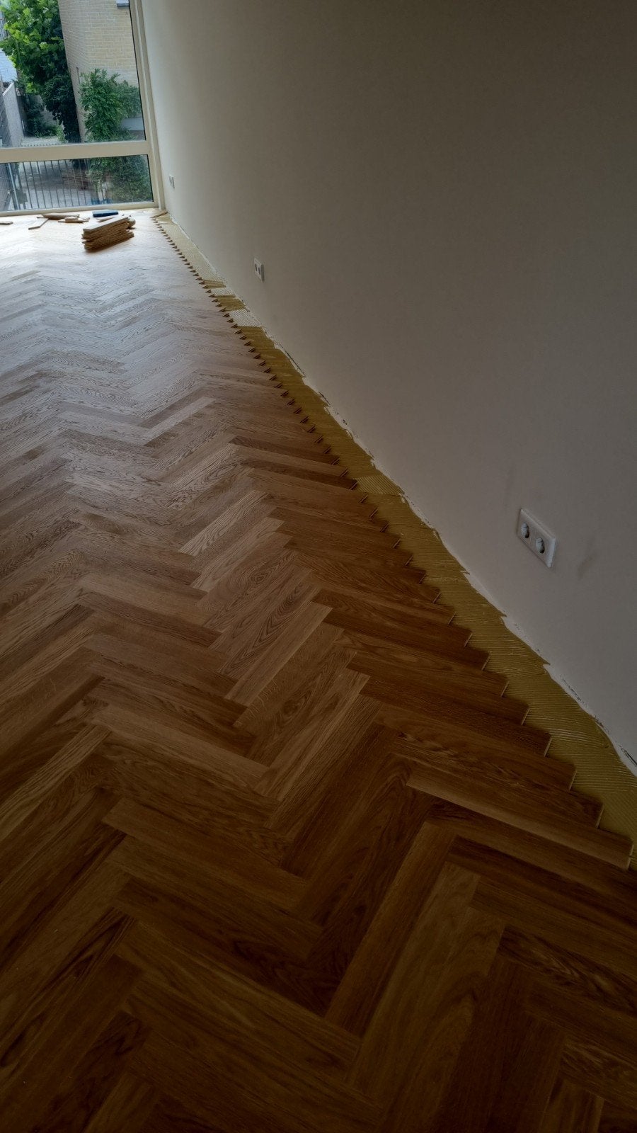 traditioneel Eiken Visgraat parket incl. leggen., Verzenden, Nieuw, Minder dan 50 cm, 10 m² of meer