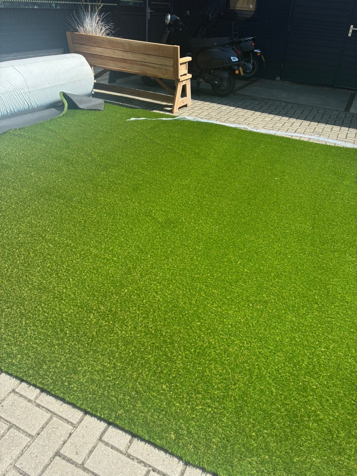 NIEUW: kunstgras (zie foto), 4 meter breed. Alle lengtes., Tuin en Terras, Ophalen, Nieuw, Minder dan 10 m²
