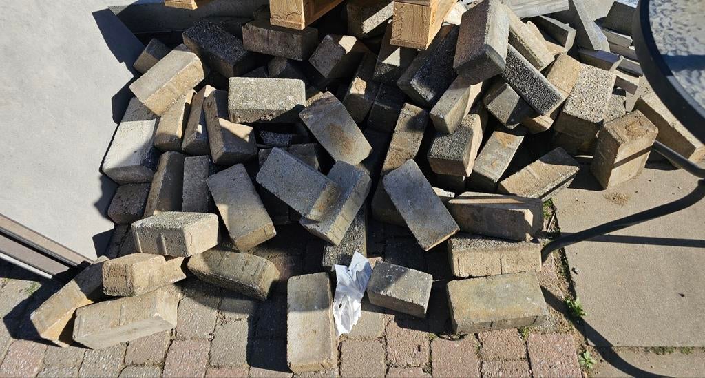Gebruikte klinkers voor tuin of oprit, Ophalen, Gebruikt, Klinkers, 10 m² of meer