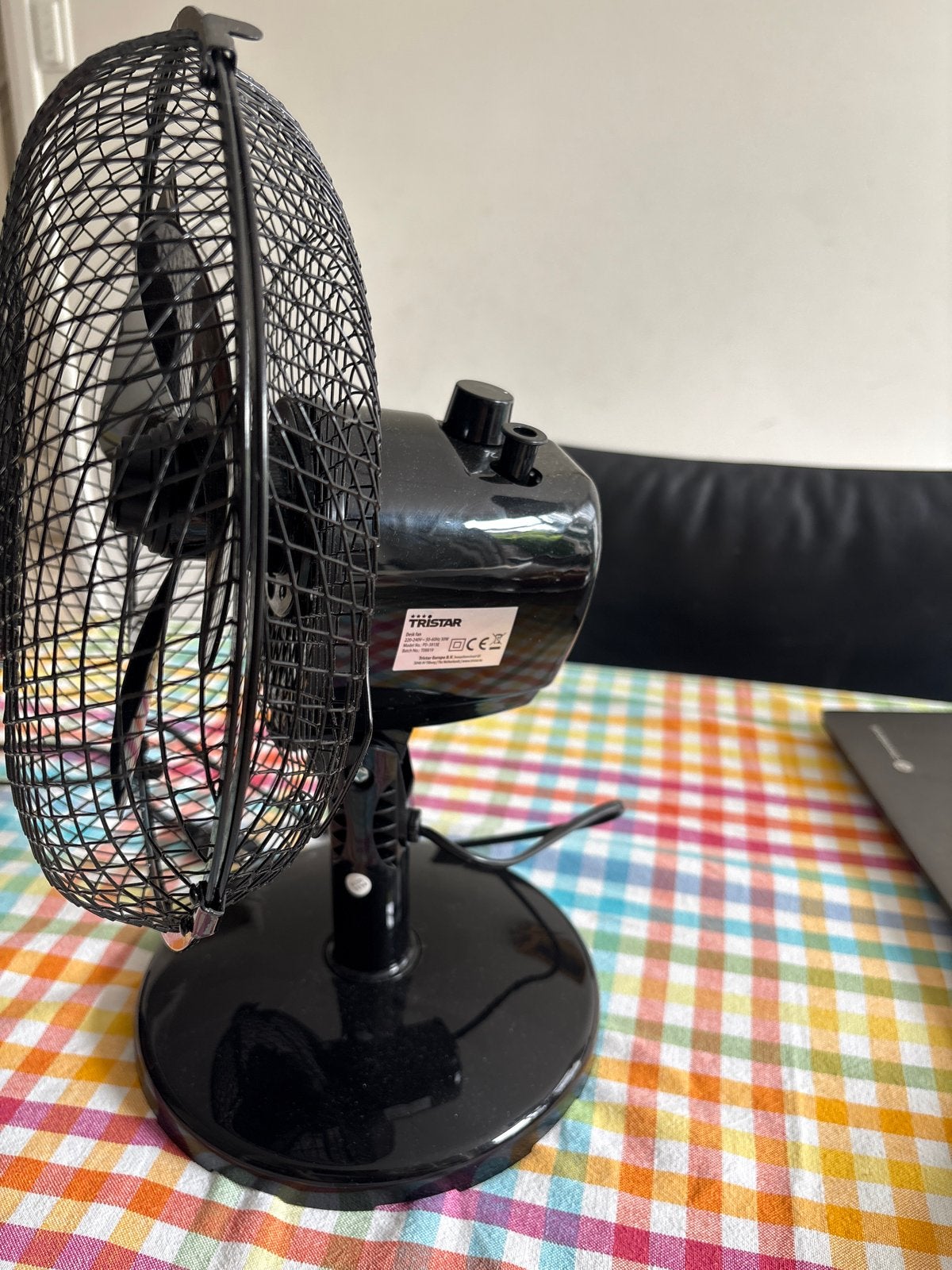 Tristar Tafelventilator - Zwart, Compact en Krachtig, Ophalen, Gebruikt, Tafelventilator