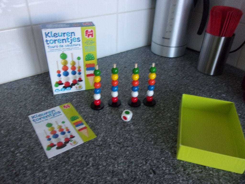 Spel "KLEURENTORENTJES"  als nieuw, Een of twee spelers, Ophalen of Verzenden, Zo goed als nieuw, Jumbo