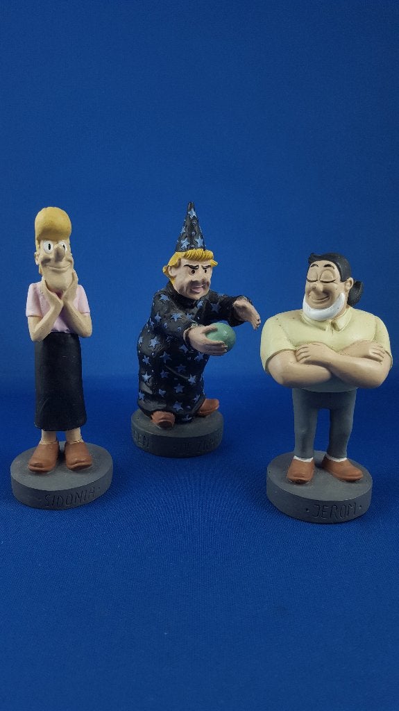 3 beeldjes Suske & Wiske: Sidonia, Jerom, Zwarte Madam. 5A5, Verzamelen, Poppetjes en Figuurtjes, Tweedehands verkoop, Tweedehands verkoop