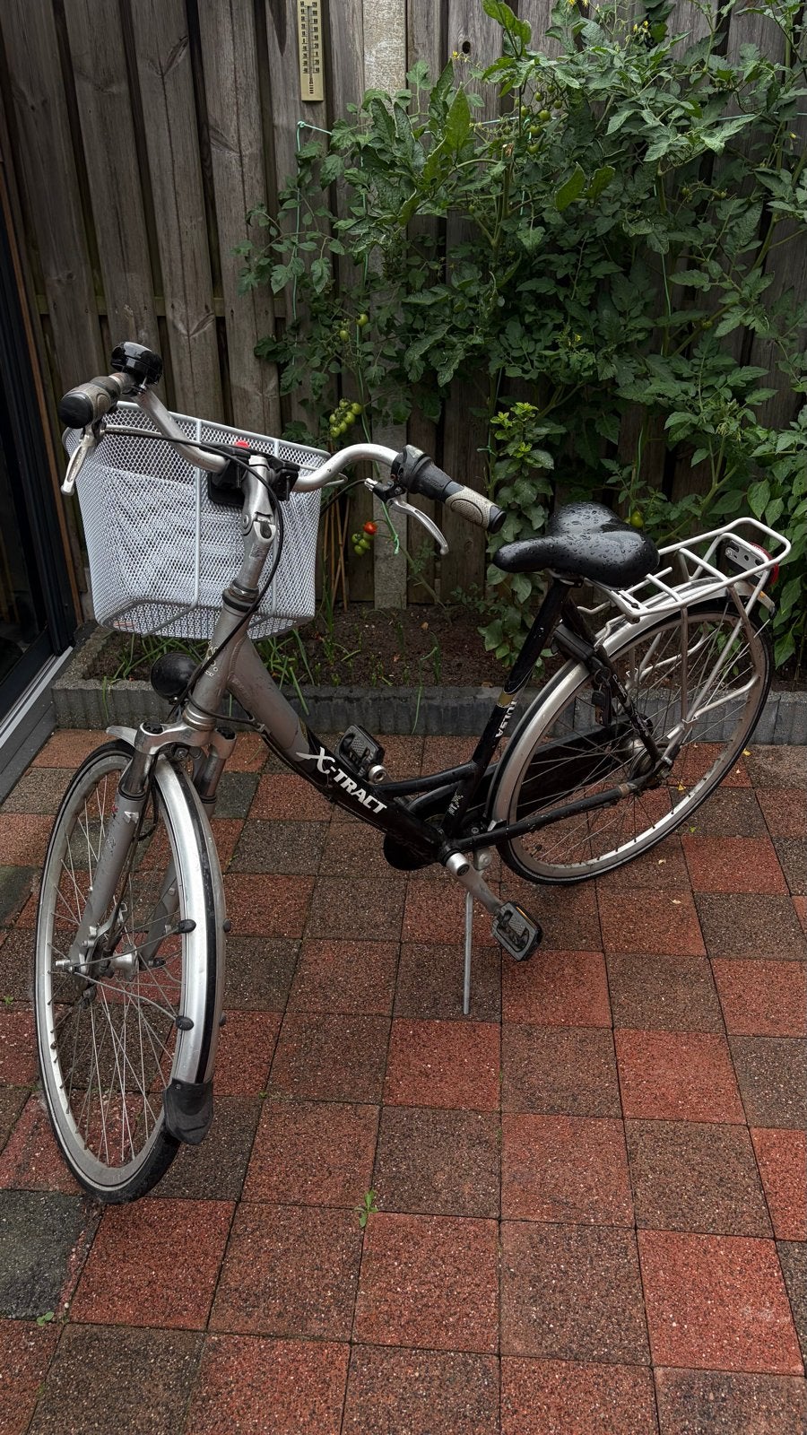 X-Tract Damesfiets met mand en bagagedrager, Gebruikt, Velgrem, Versnellingen, 50 tot 53 cm