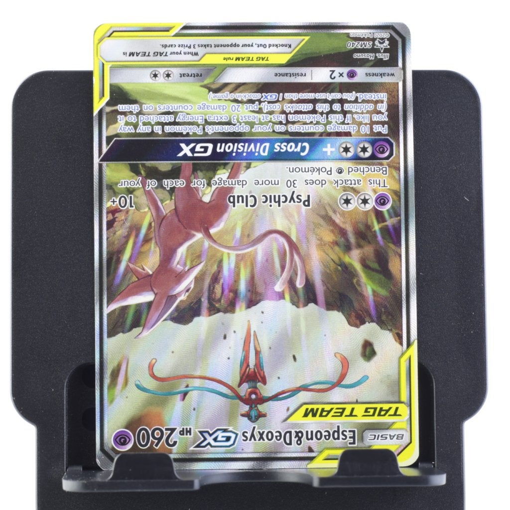 TCG Espeon & Deoxys GX (SM 240), Zo goed als nieuw