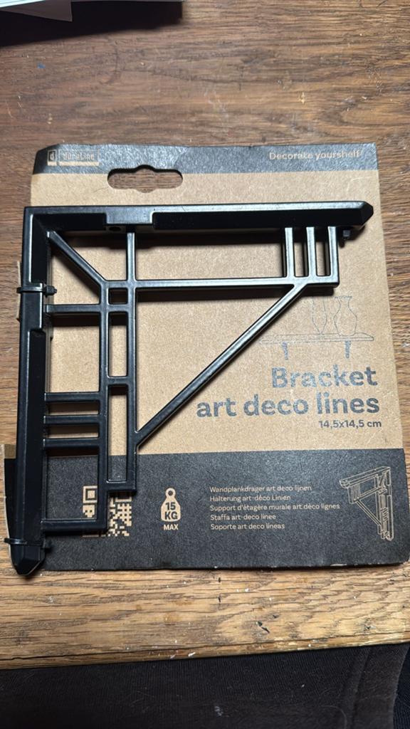 Duraline Art Deco Lines Plankdragers (2 stuks), Huis en Inrichting, Woonaccessoires | Wandplanken en Boekenplanken, Nieuw, Ophalen of Verzenden