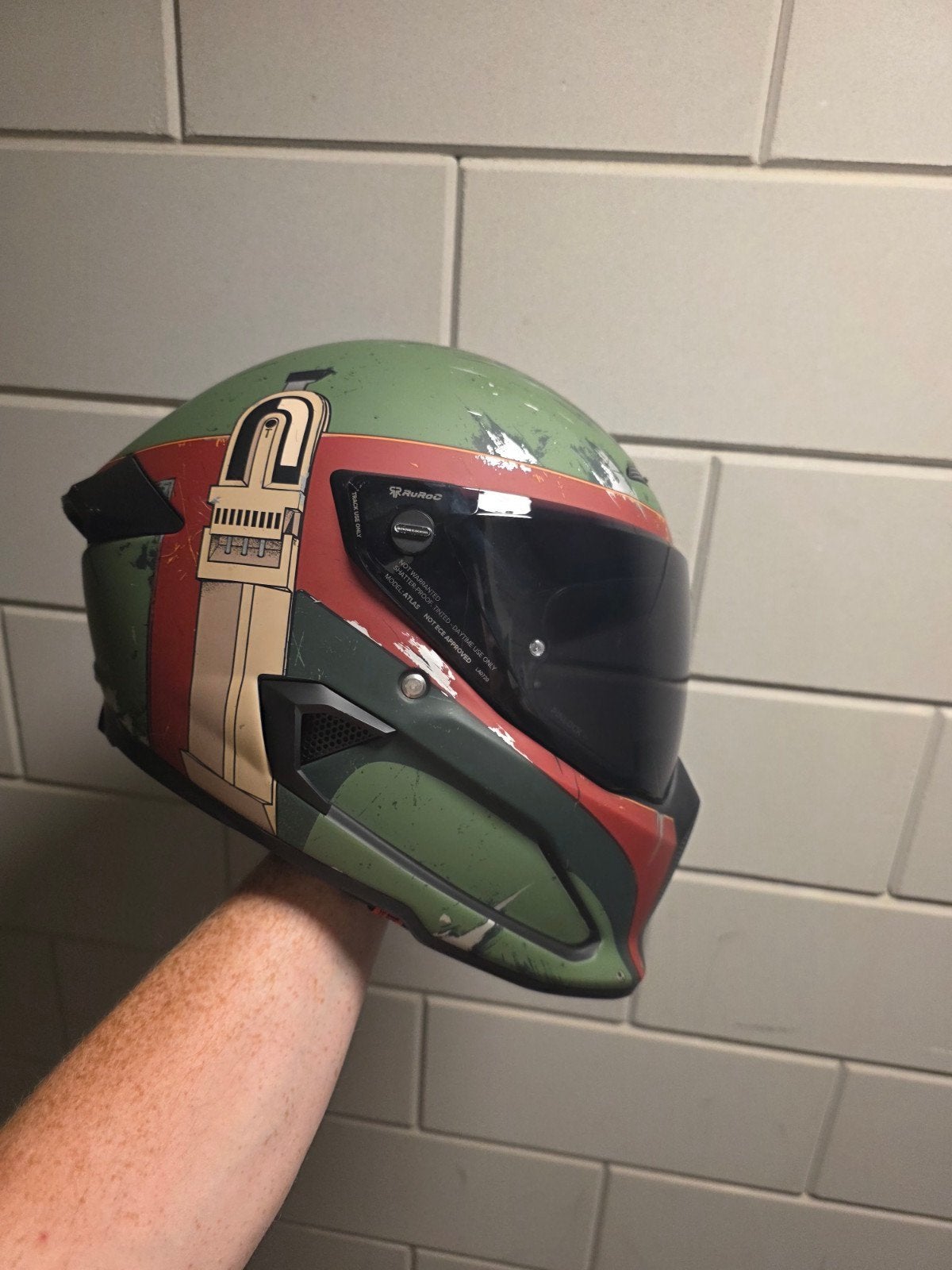 Ruroc Atlas 4.0 Carbon Star Wars Boba Fett Motorhelm, Overige merken, Heren, Ophalen of Verzenden, Integraalhelm