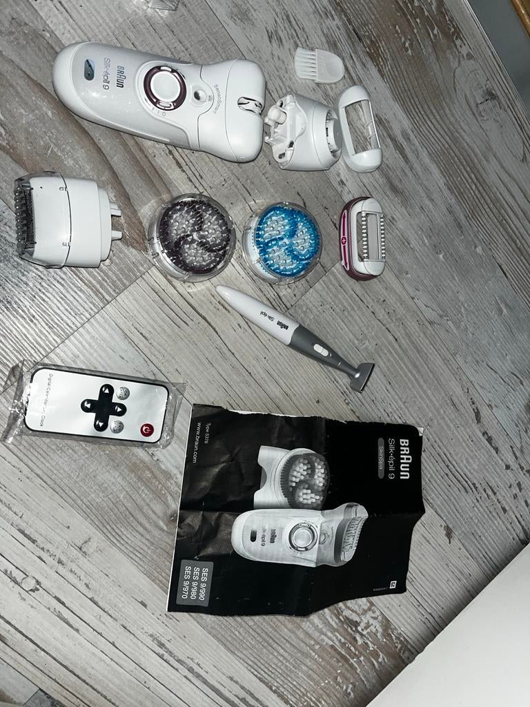 Braun Silk-épil 9 SkinSpa Epilator Set met Accessoires, Ophalen of Verzenden, Zo goed als nieuw, Scheren en Epileren