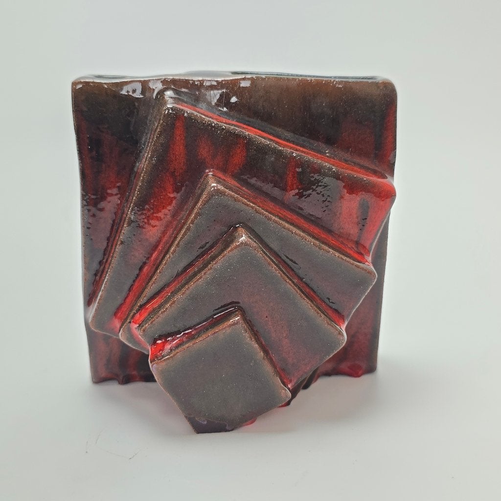 Vintage West-Duitse vaas. Helmut Schaffenacker, V559 rood, Ophalen of Verzenden