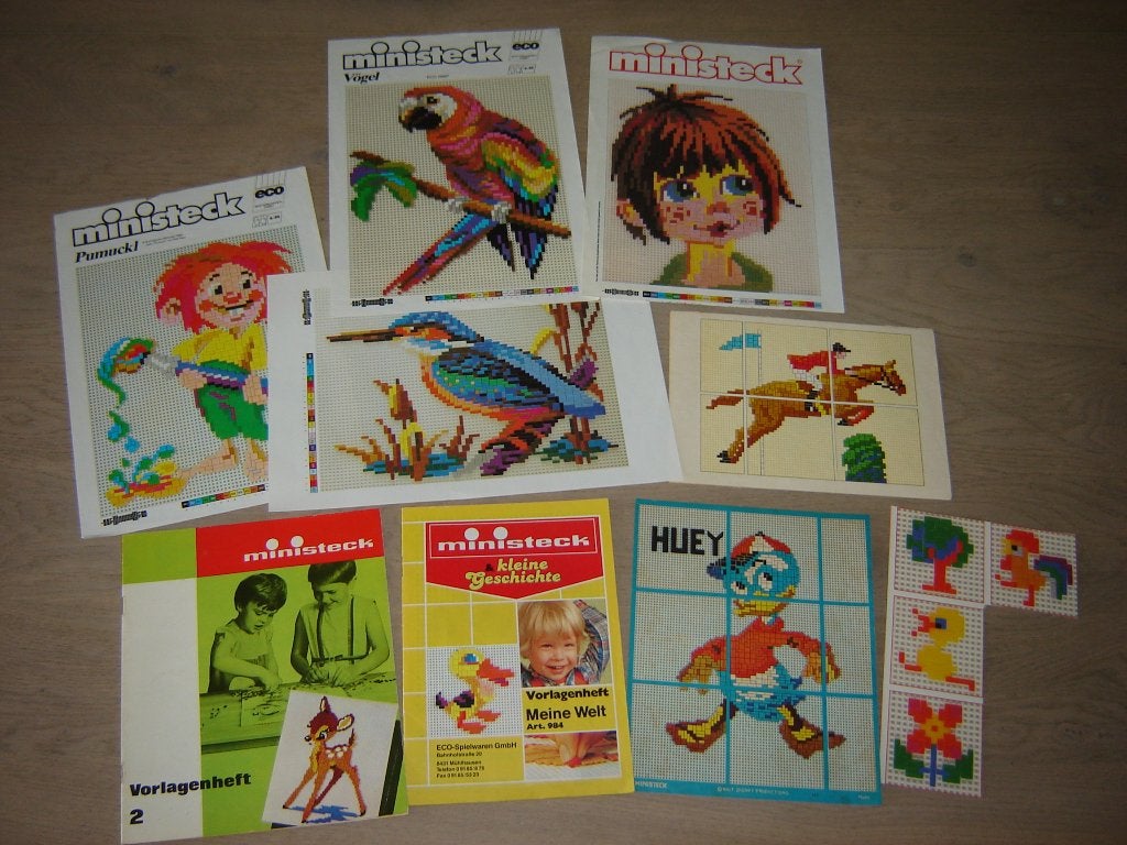 MINISTECK VOORBEELDBOEKJES (2) !!!!, Hobby en Vrije tijd, Ministeck, Ophalen of Verzenden, Zo goed als nieuw, Voorbeeldboek