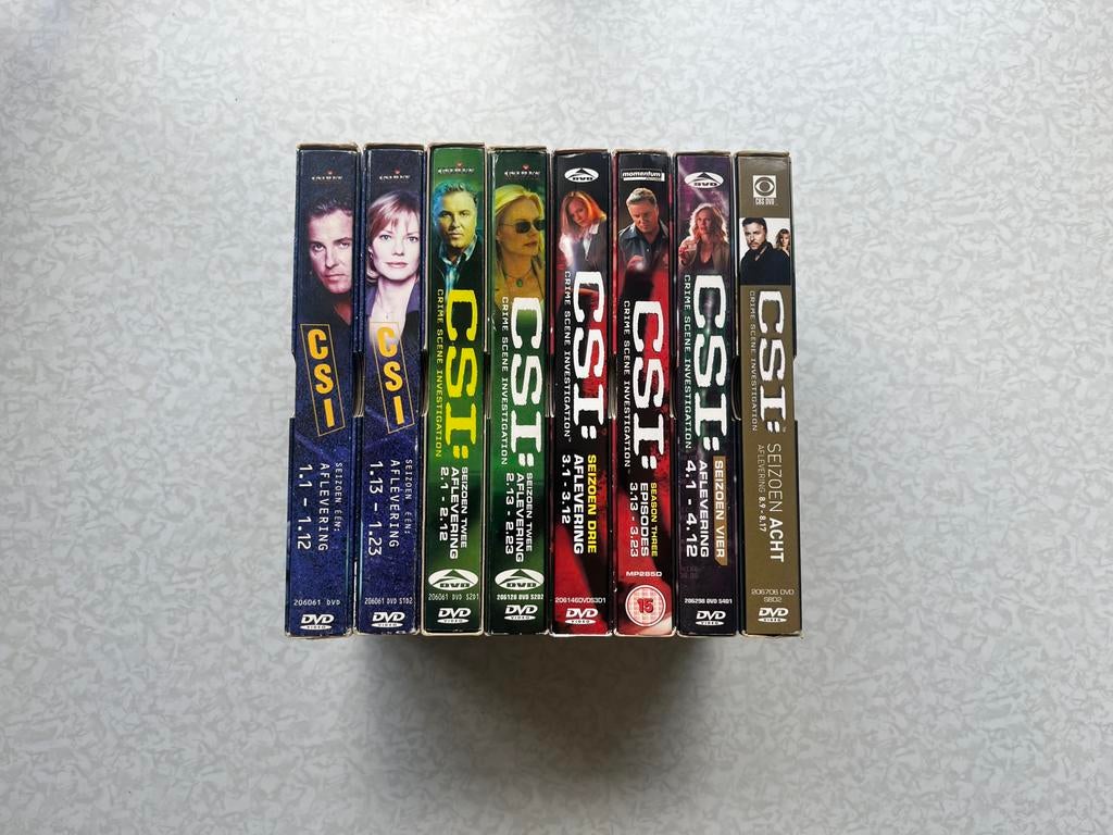 CSI Seizoen 1t/m3, eerste deel sz4 tweede deel sz8., Vanaf 12 jaar, Ophalen, Gebruikt, Actie en Avontuur