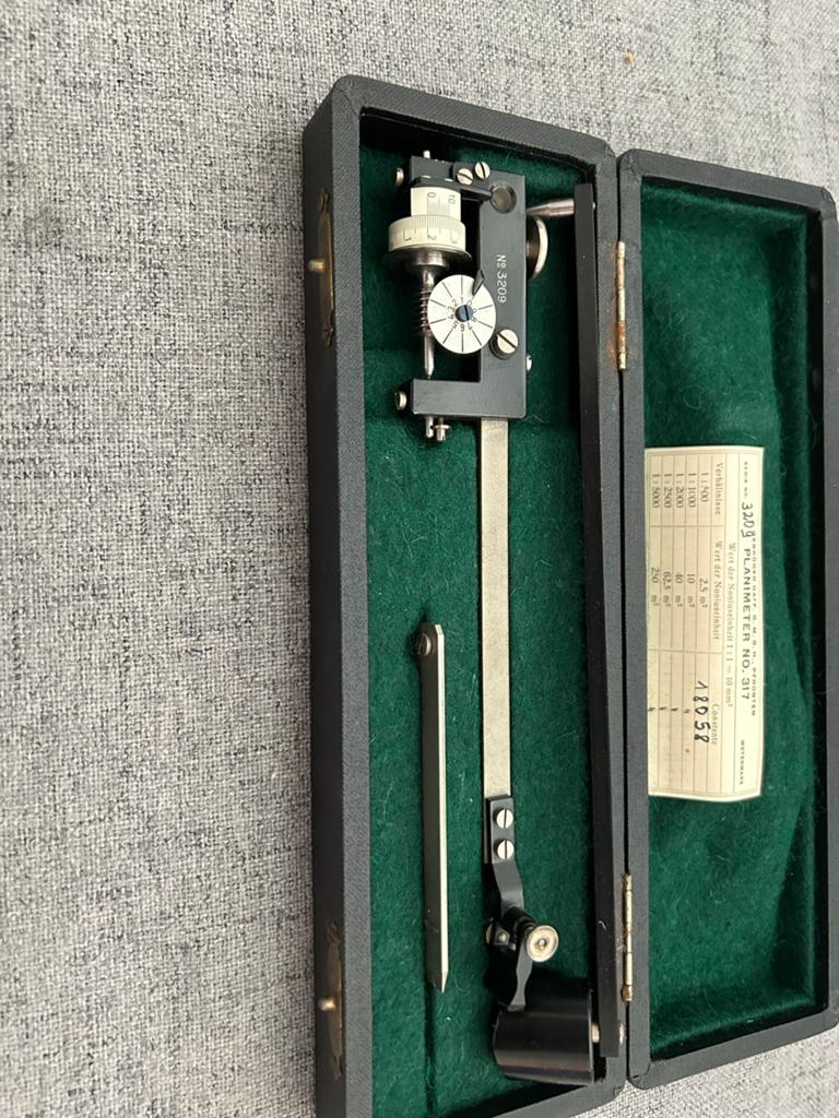 Antieke Gebrüder Haff Planiometer No. 317 in originele doos, Ophalen of Verzenden, Zo goed als nieuw