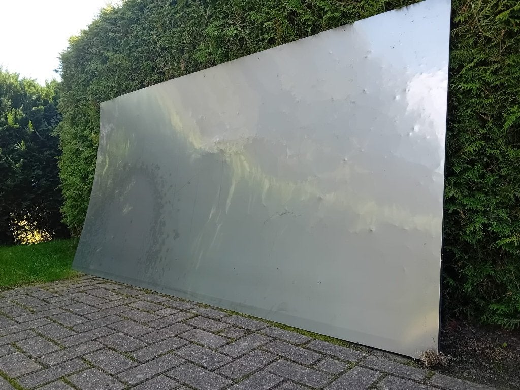 Plaat aluminium 248 * 124 cm 1,5 mm dik, Doe-het-zelf en Verbouw, Ophalen, Gebruikt, Aluminium