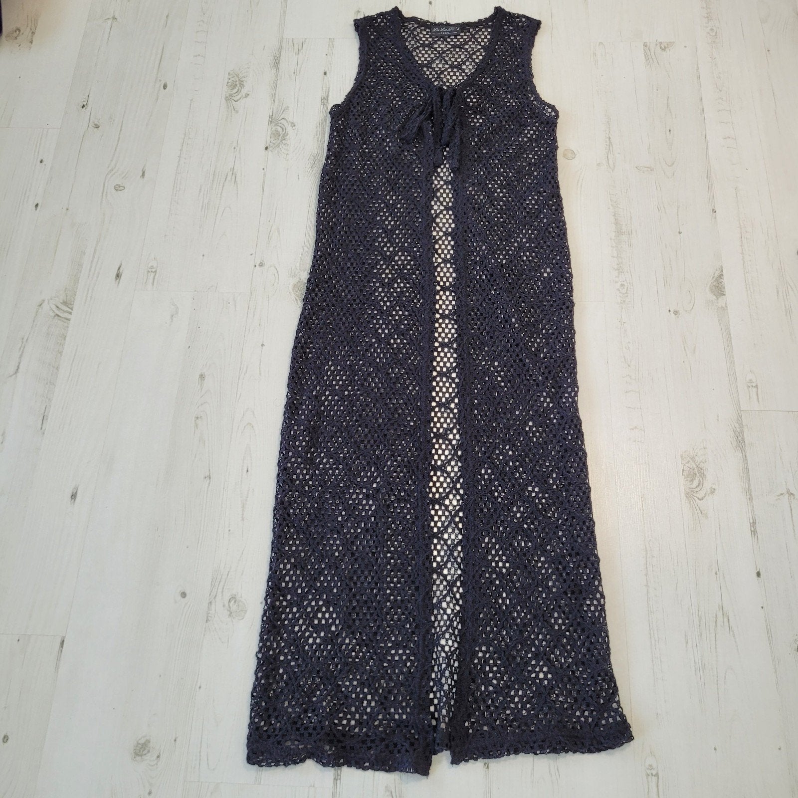 Lulu Fl'h gekaakt lang vest jurk universele maat zwart, Maat 38/40 (M), Zwart, Lulu Fl'h, Ophalen of Verzenden