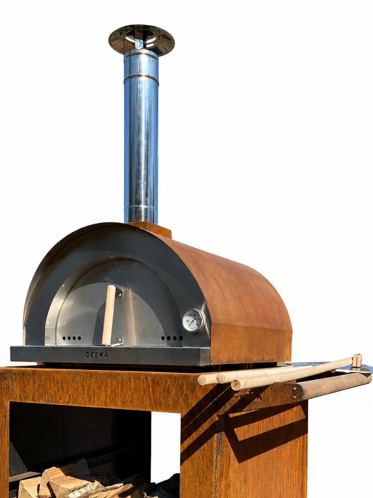 Cortenstaal pizza oven BEEK Corten 70, 2 pizzas tegelijk, Ophalen of Verzenden, Zo goed als nieuw