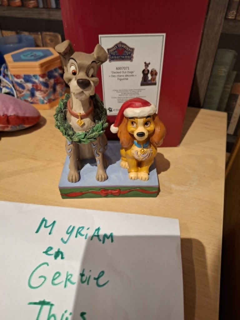 Disney Lady and The Tramp Christmas Jim Shore Traditions, Verzamelen, Ophalen of Verzenden, Overige figuren, Zo goed als nieuw