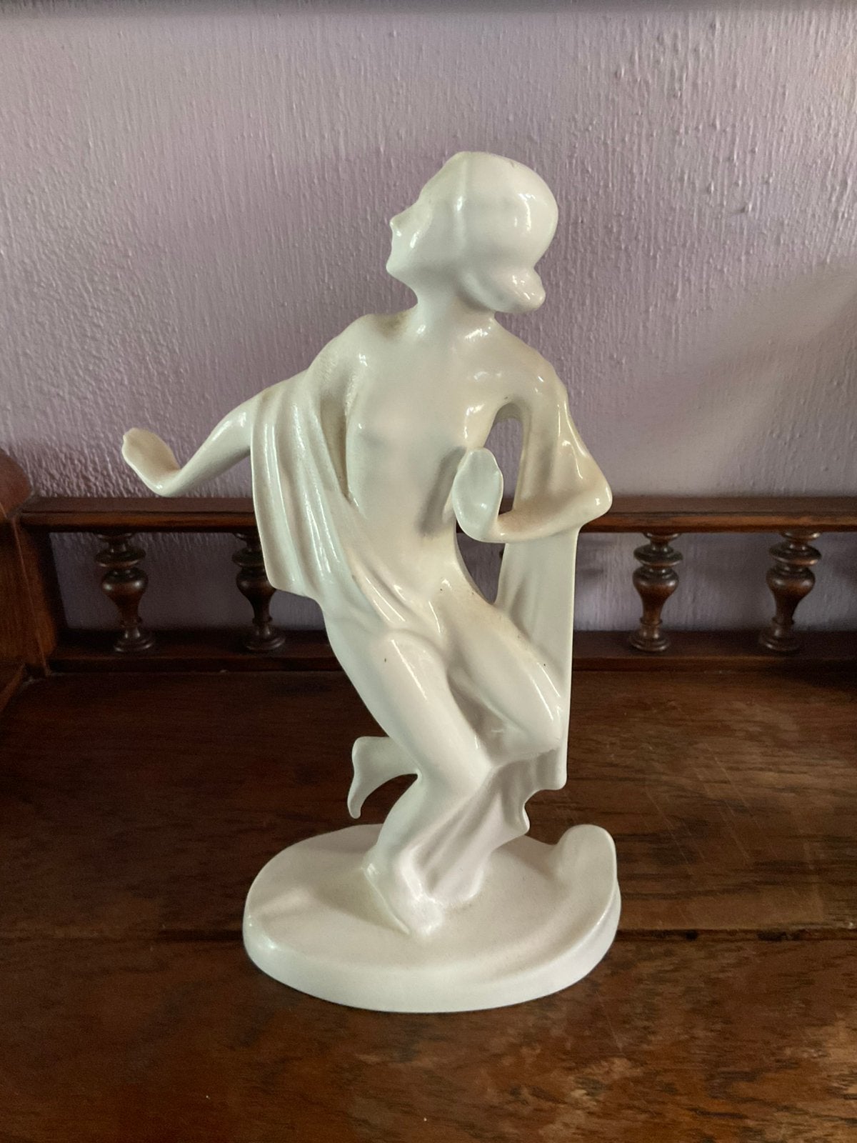 Plateel Art Deco beeldje gesigneerd G Boonenkamp, Ophalen of Verzenden, Zo goed als nieuw, Mens
